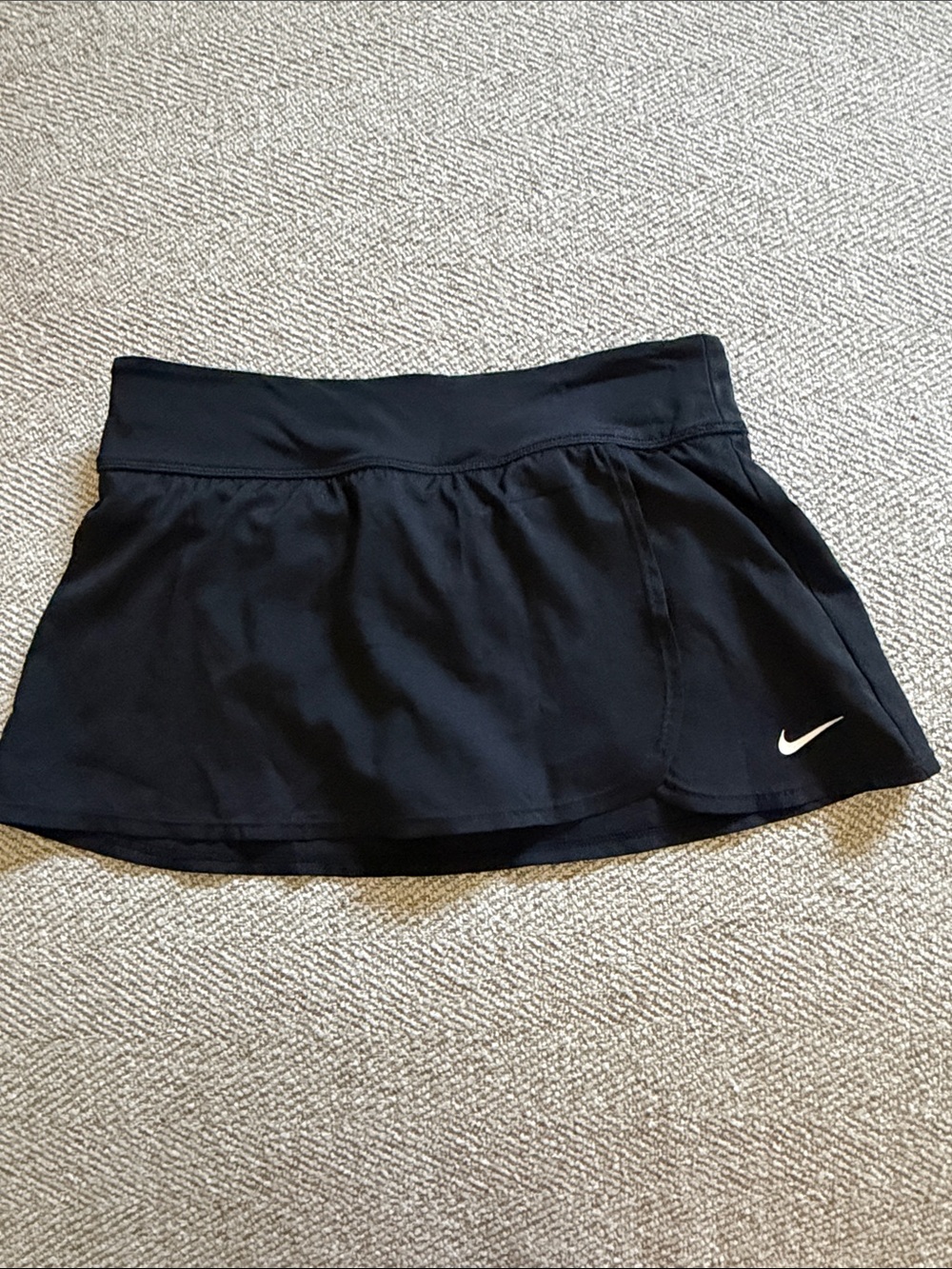 Nike Black Swim Skirt with White Swoosh